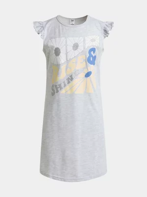 Jet Older Girls Ice Melange Rise & Shine Sleepshirt