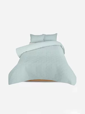 Volpes Cotton 200tc Duck Egg Quilt Set