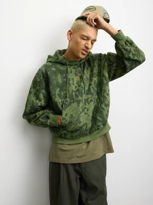 Vans Men's Mte Kennett Printed Green Hoodie