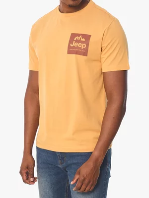 Men's Jeep Brown Fashion Graphic T-Shirt