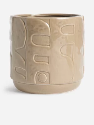 Jet Home Taupe Deo Ceramic Planter 