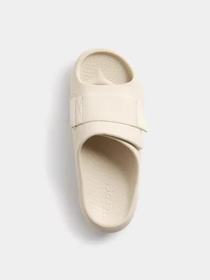 Crocs Men's Mellow Luxe Beige Slide