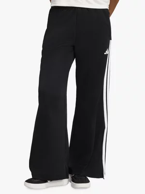adidas Womens House Of Tiro Black/White Wide Leg  Pants