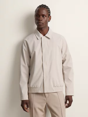 Fabiani Men's Natural Beige Tech Harrington Jacket