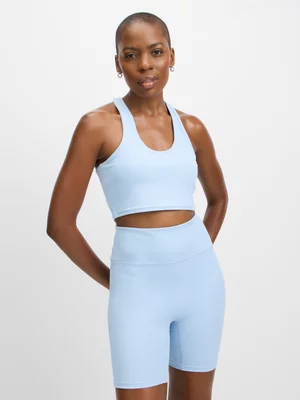Jet Womens Blue Rib Sports Bra