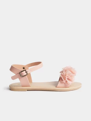 Exact Older Girl's Pink Flower Sandals