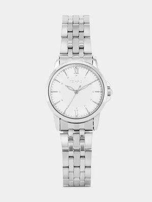 Tempo Silver Plated Silver Tone Dial Bracelet Watch