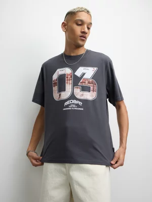 Redbat Athletics Men's Charcoal Graphic T-Shirt