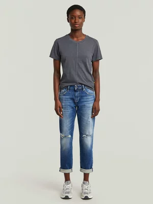 G-Star Women's Kate Boyfriend Cinch Denim Blue Jeans