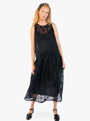 Women's Me&B Black Drop Waist Dress 