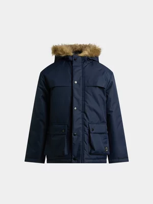 Exact Younger Boy's Navy Parka Jacket