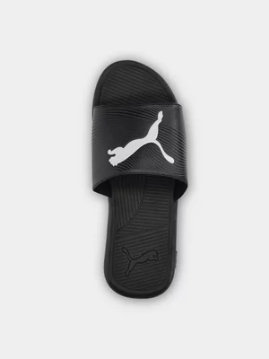 Puma Mens Sporty Cat Black Slides 