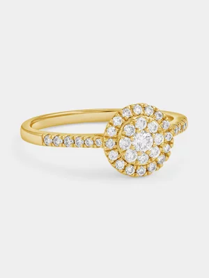 Yellow Gold 0.36ct Lab Grown Diamond Round Halo Ring