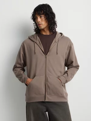 Markham Men's Regular Fit Basic Taupe Hoodie 