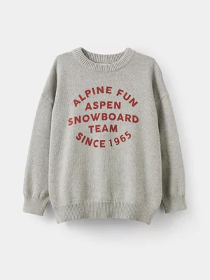 Cotton On Kids Boy Beige Blake Knit Crew Jumper