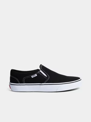 Mens Vans Asher Black/White Sneaker 