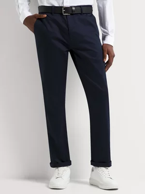 Markham Men's Smart Slim Navy Chino