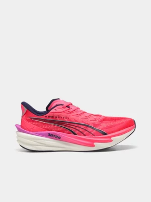 Puma Mens Deviate Nitro 4 X Hyrox Pink Training Shoes 