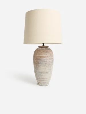 Jet Home Natural Ribbed Vessel Lamp 35x30x26cm