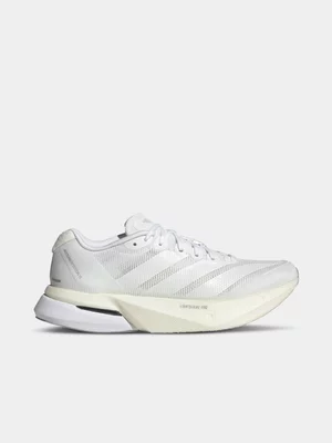 adidas Womens Adizero Boston 13 Cloud White/Metallic Running Shoes