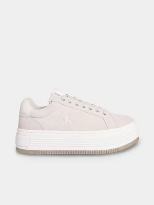 Women's Calvin Klein Grey Bold Low Lace Sneakers