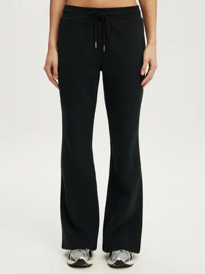 Women's Cotton On Active Black Plush Bootleg Sweatpant
