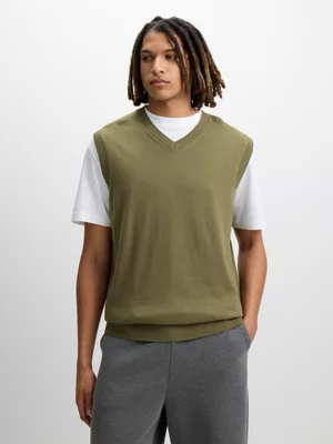 Exact Men's Fatigue Knit Rib Vest
