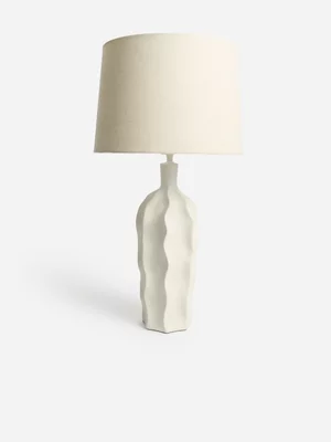 Jet Home Large White Wave Base Lamp