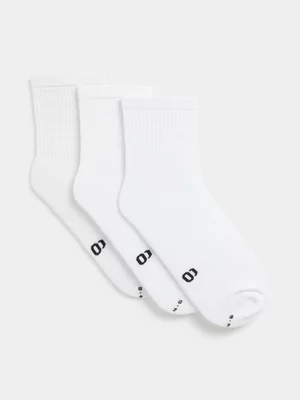 TS Adult Multisport 3-Pack White Socks