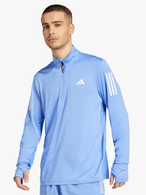 adidas Mens Own The Run 1/2 Zip Blue Fusion Training Top