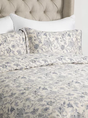 Grace Soft Jacobean Duvet Cover 200TC Blue