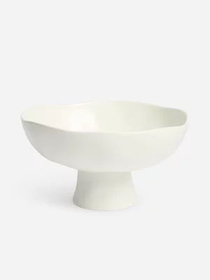 Jet Home Ceramic Footed Salad Bowl White 