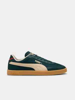 Puma Mens Club II Green/Gum Sneakers