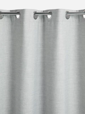 Jet Home Silver Miya Textured Eyelet Curtain