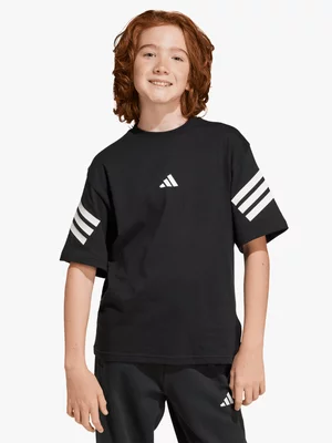 adidas Boys 3-Stripes Future Icons Black/White Tee