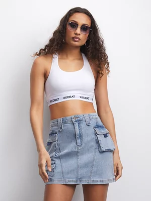 Redbat Women's Light Wash Denim Mini Skirt