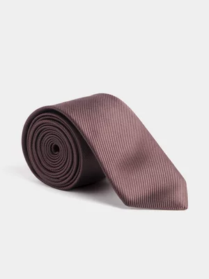 Markham Men's Plain Regular Bitter Brown Tie