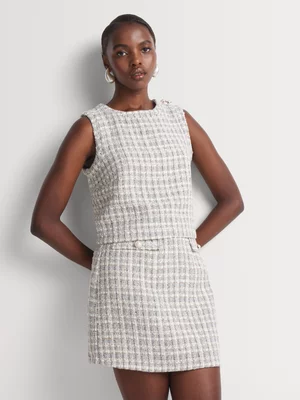 Boucle Sleeveless Shell Top