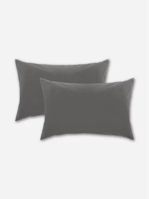 Volpes Polycotton 144tc Charcoal Pillowcase Pair