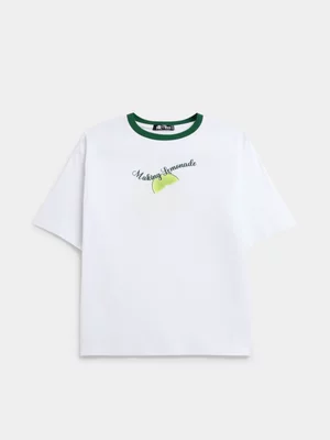 Jet Teen Boys White Guacamole Graphic T-shirt