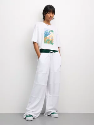 adidas Originals Women's Summer Romance Boxy White Crop T-shirt