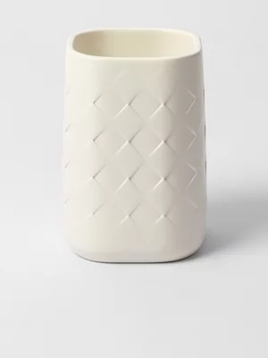 Tumbler Woven White Resin