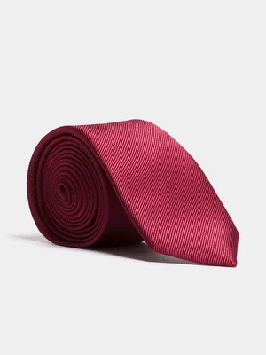 Markham Men's Regular Red Plain Tie