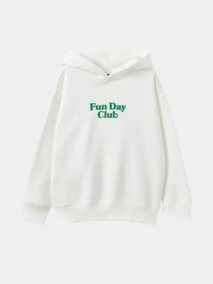 Cotton On Kids White Sammy Oversized Hoodie