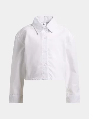 Jet Younger Girls White Grafitti Long Sleeve Tee 