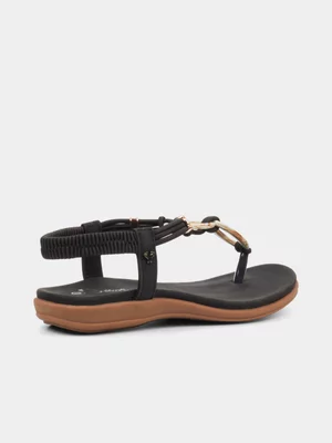 Women's Butterfly Feet Black Geri 1 Sandals