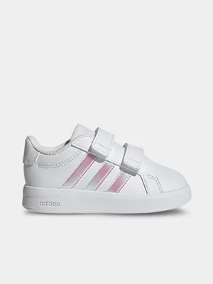 Toddlers adidas Grand Court 3.0 White/Iridescnet Sneaker
