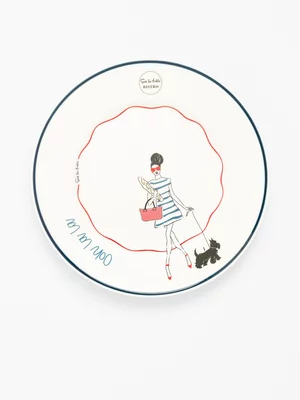 Sur La Table Oohh La La Cake Plate White 22cm