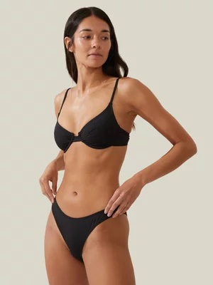 Women's Cotton On Black Refined High Side Bikini Bottoms
