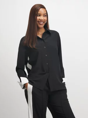 Jet Women's Black Contrast Shirt
